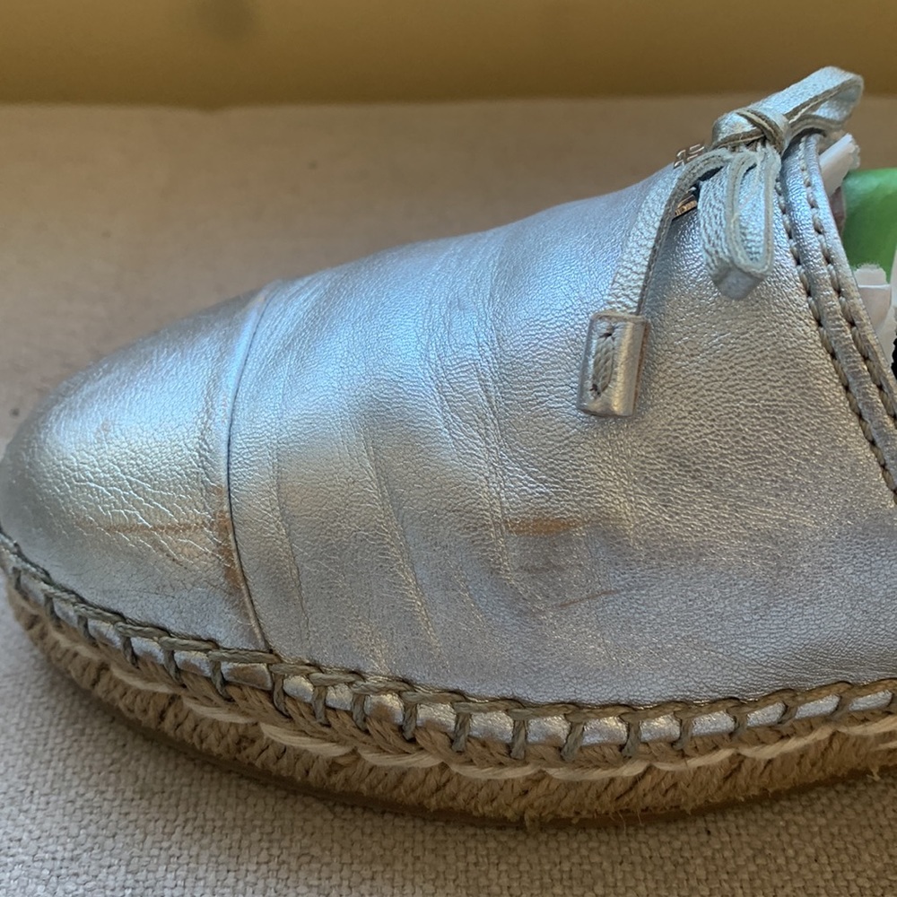 Prada Women's Espadrilles Silver Size 38/7.5 SB11 - Picture 11 of 16